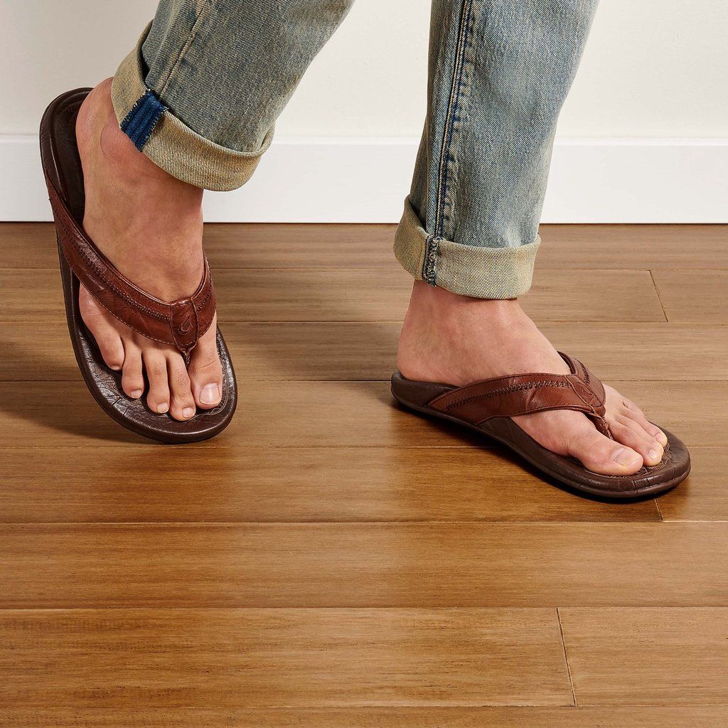 Sandalias Olukai Hiapo - Chanclas Hombre Cafes 20354-107